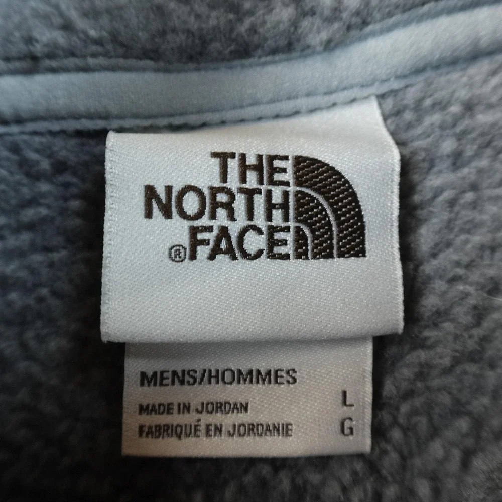 North Face Vest Mens‎ L Gray Fleece Full Zip Gordon Lyons Outdoor Hiking Jacket